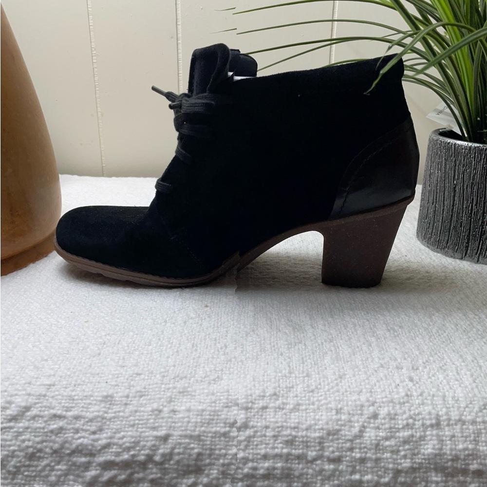 Clarks Black Heeled Ankle Boots